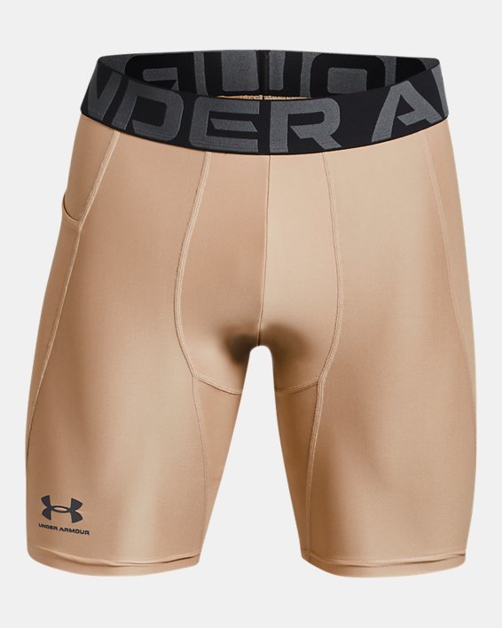Men's HeatGear® Armour Compression Shorts, Brown, pdpMainDesktop image number 4